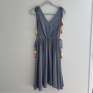 Molly Bracken Gray Tassel Sundress Size S/M
